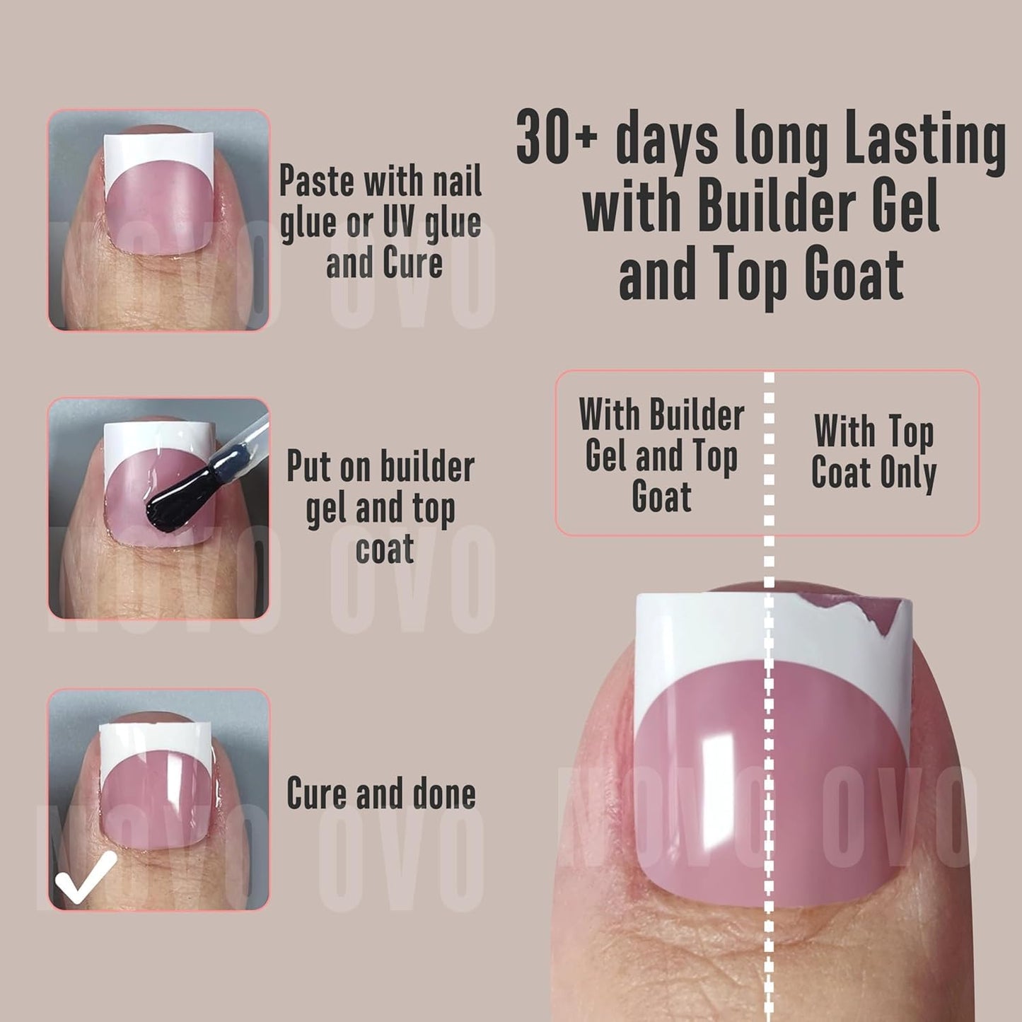 Sharp Square Toe Nail French Tips Mixed Color For Summer