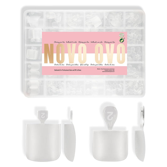 Short and Medium Sharp Square Toe Nail Tips Combo