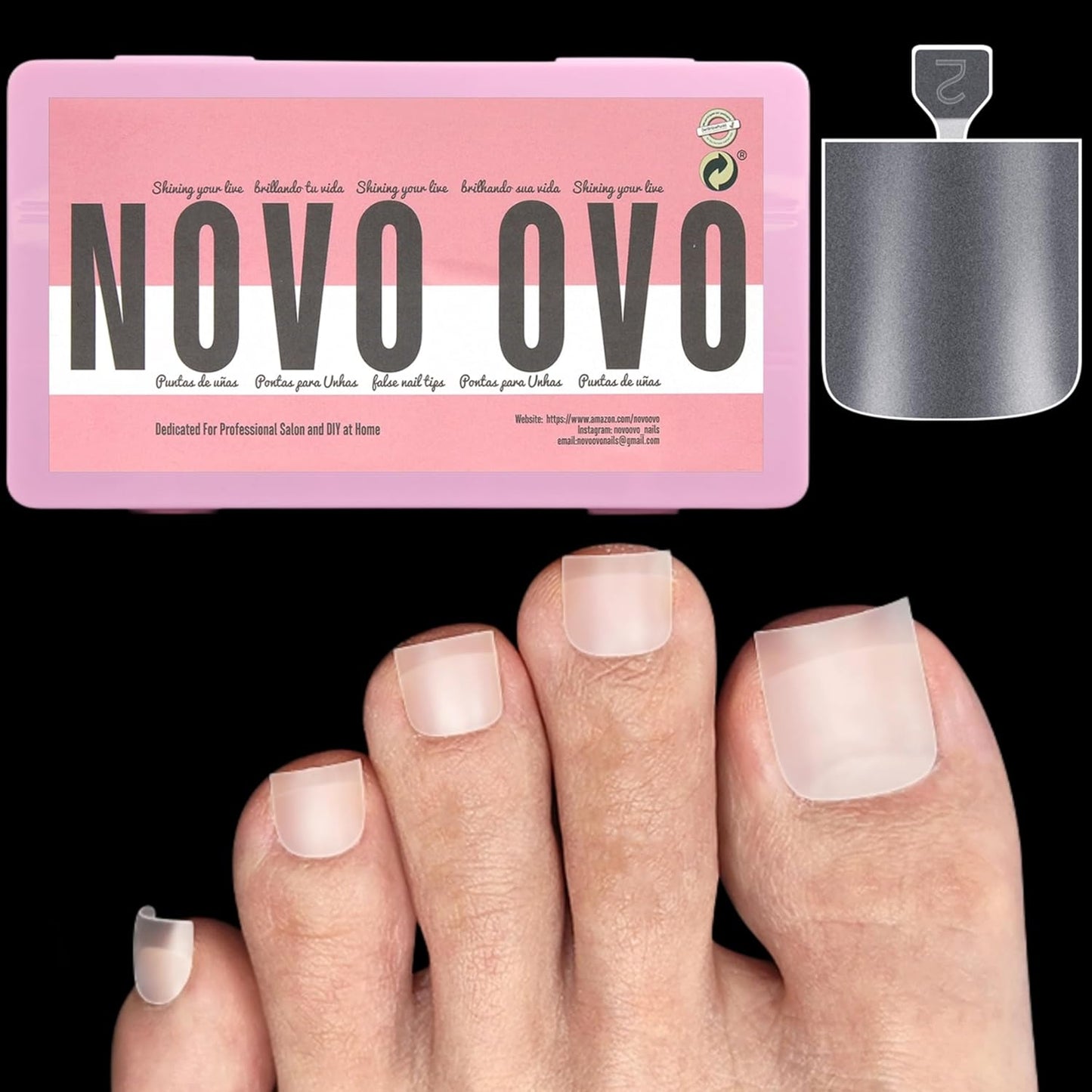 Sharp Square Toe Nail Clear