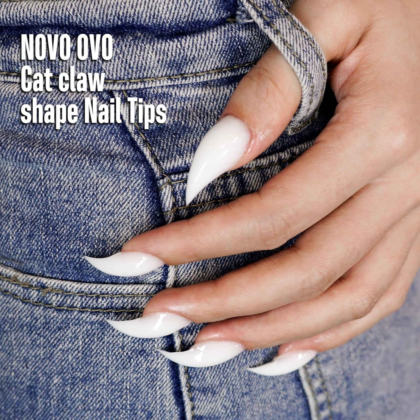 Short Curved Stiletto 3D Nail Dual Form