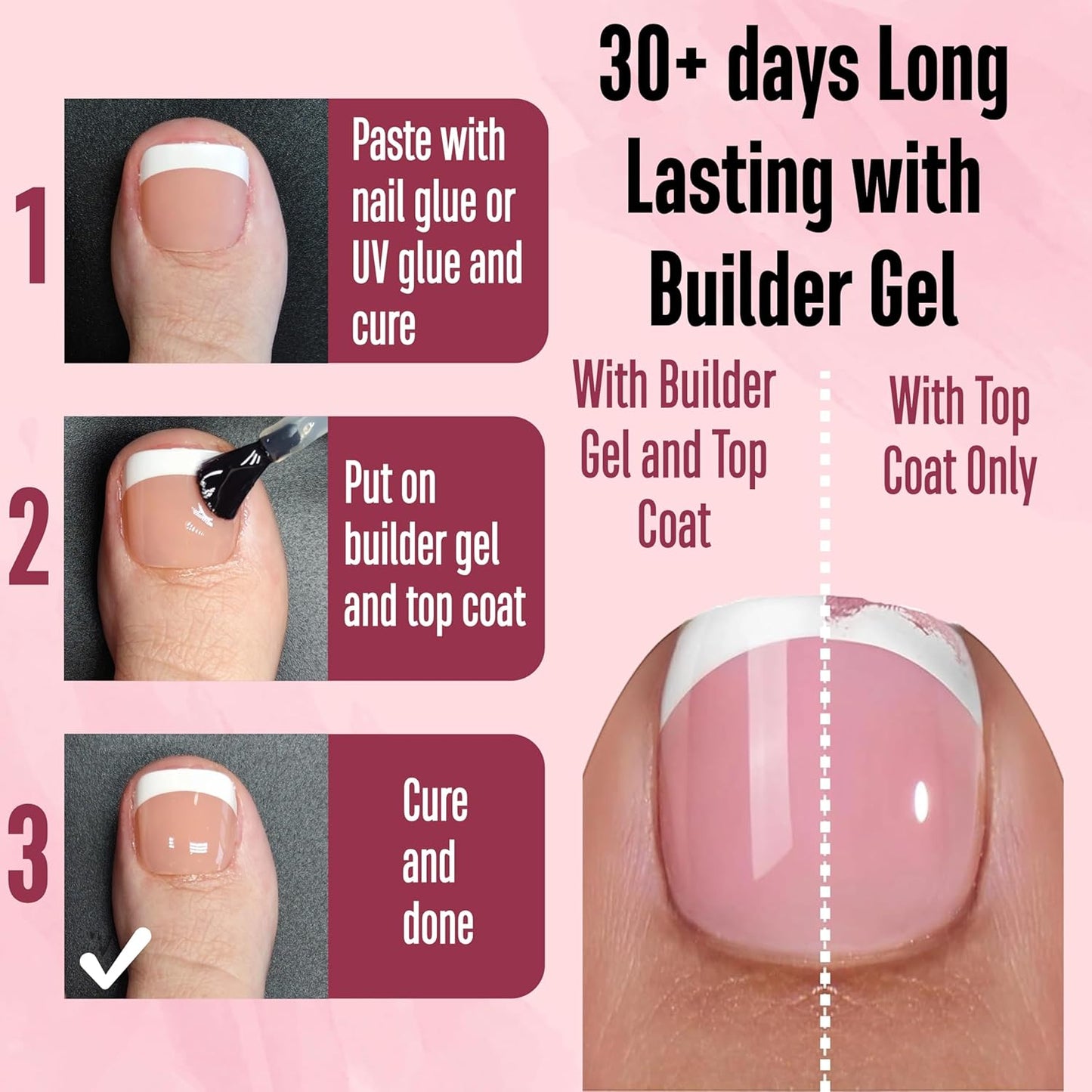 French Tip Toenails Orange Pink