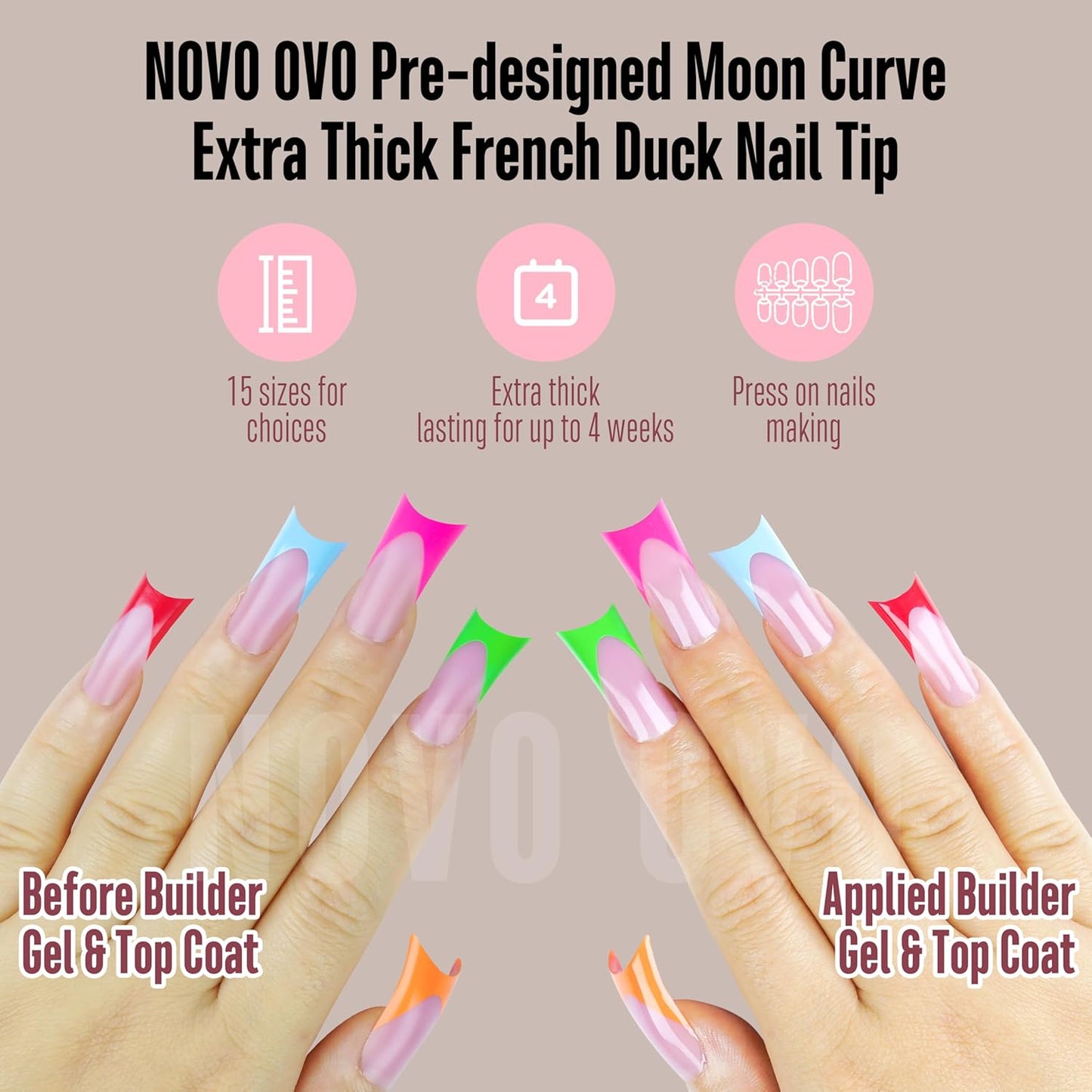 Colored Duckies M Nail Tips
