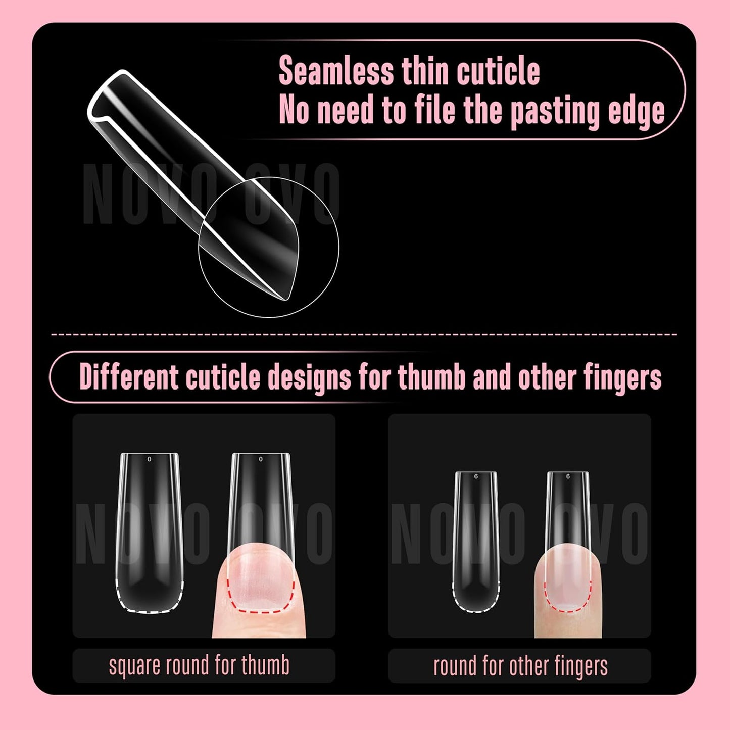 L Sculpted Thick Square Nail Tips