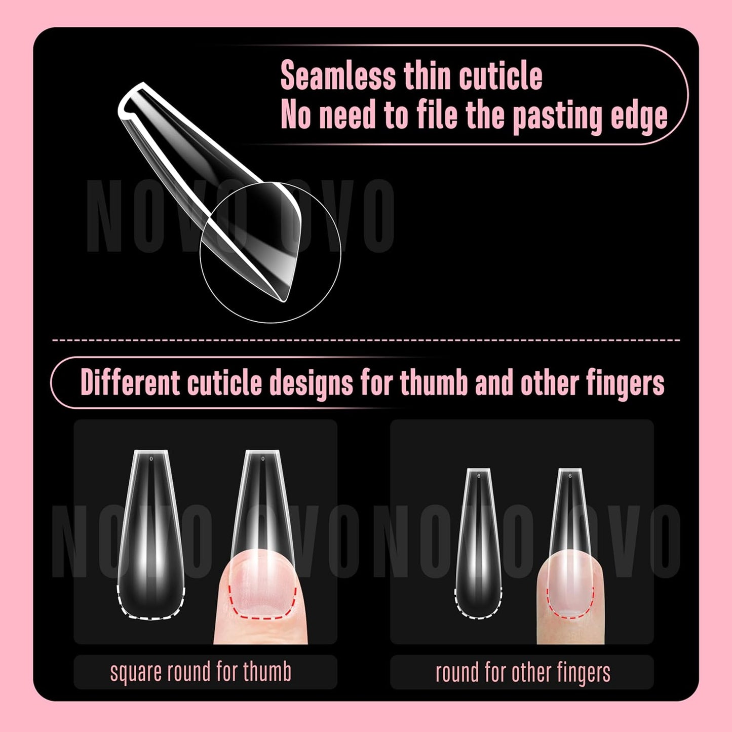 L Sculpted Thick Coffin Nail Tips