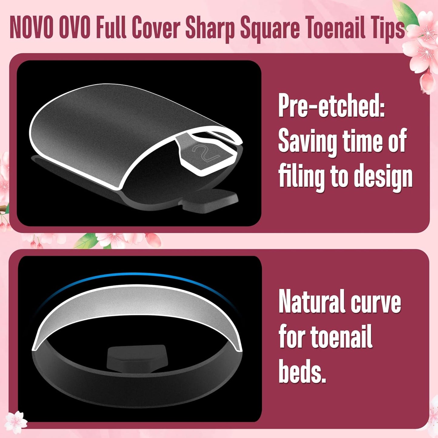 Square Sharp Toe Nail Tips