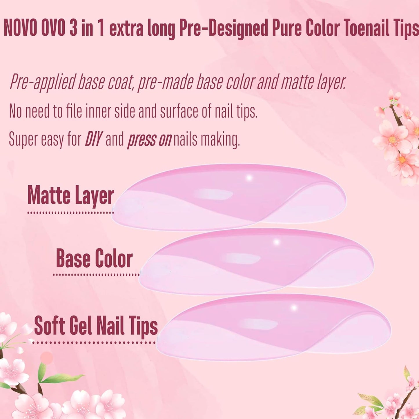 Long Toe Nails Pure White