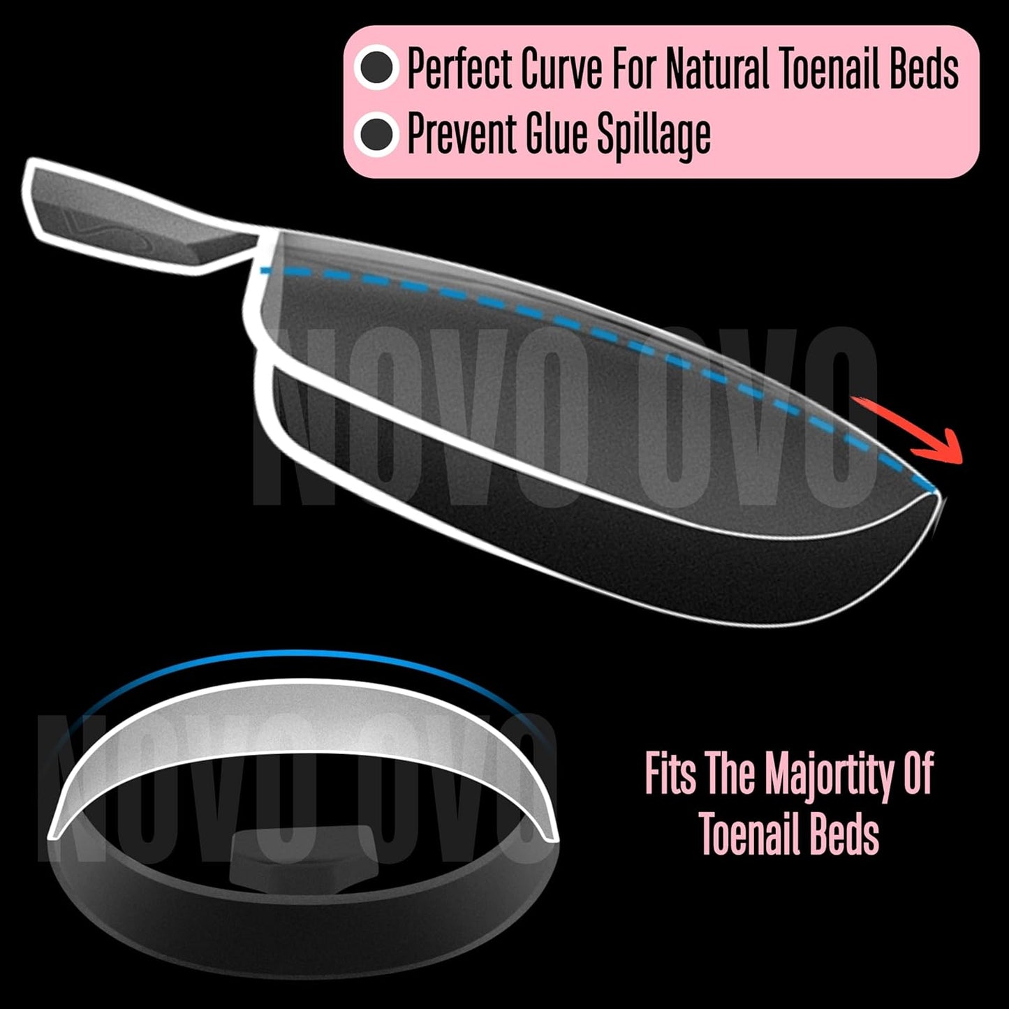 Tapered Square Thick Toe Nail Tips