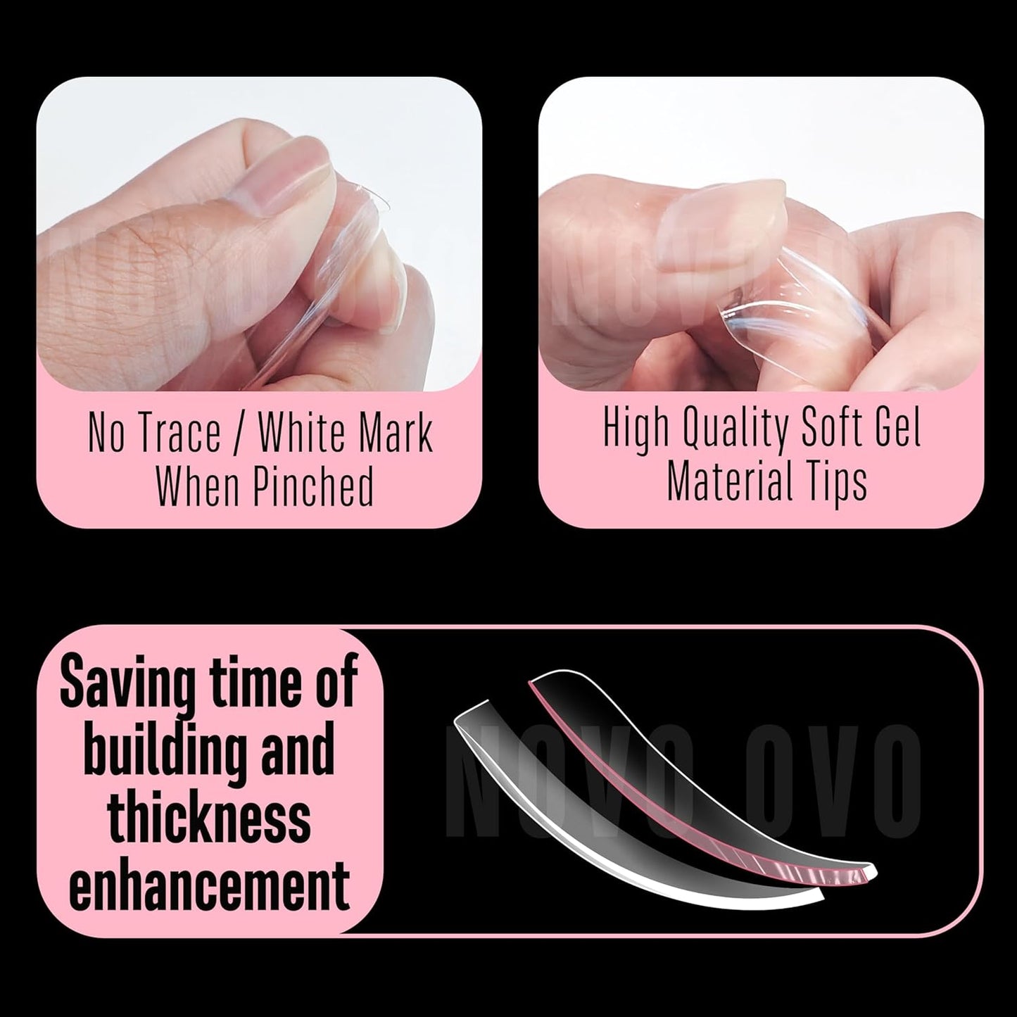 XXL Curved Stiletto Almond Nail Tips