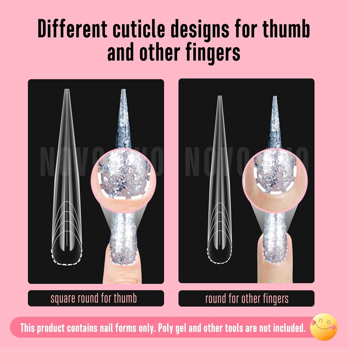 Extra Long Stiletto Butterfly Nail Dual Forms