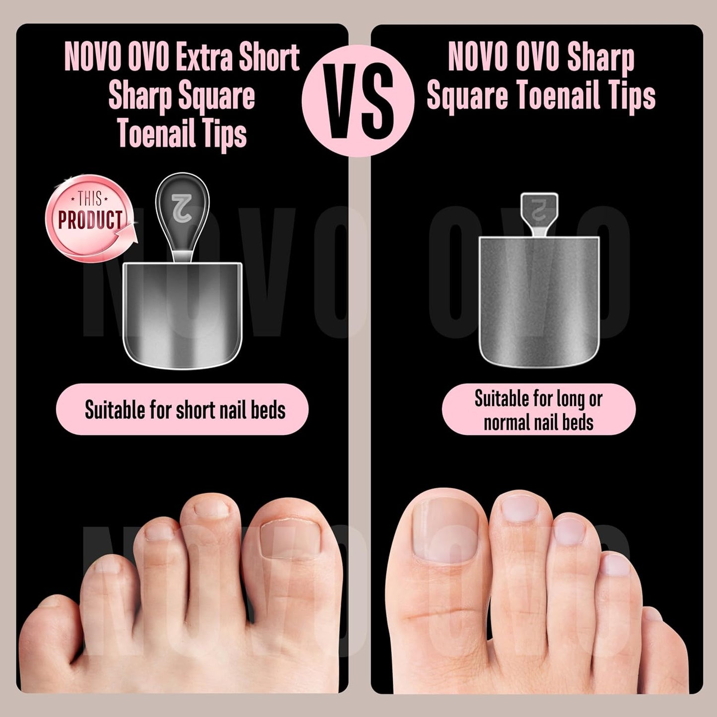 Extra Short Sharp Square Toe Nail Tips