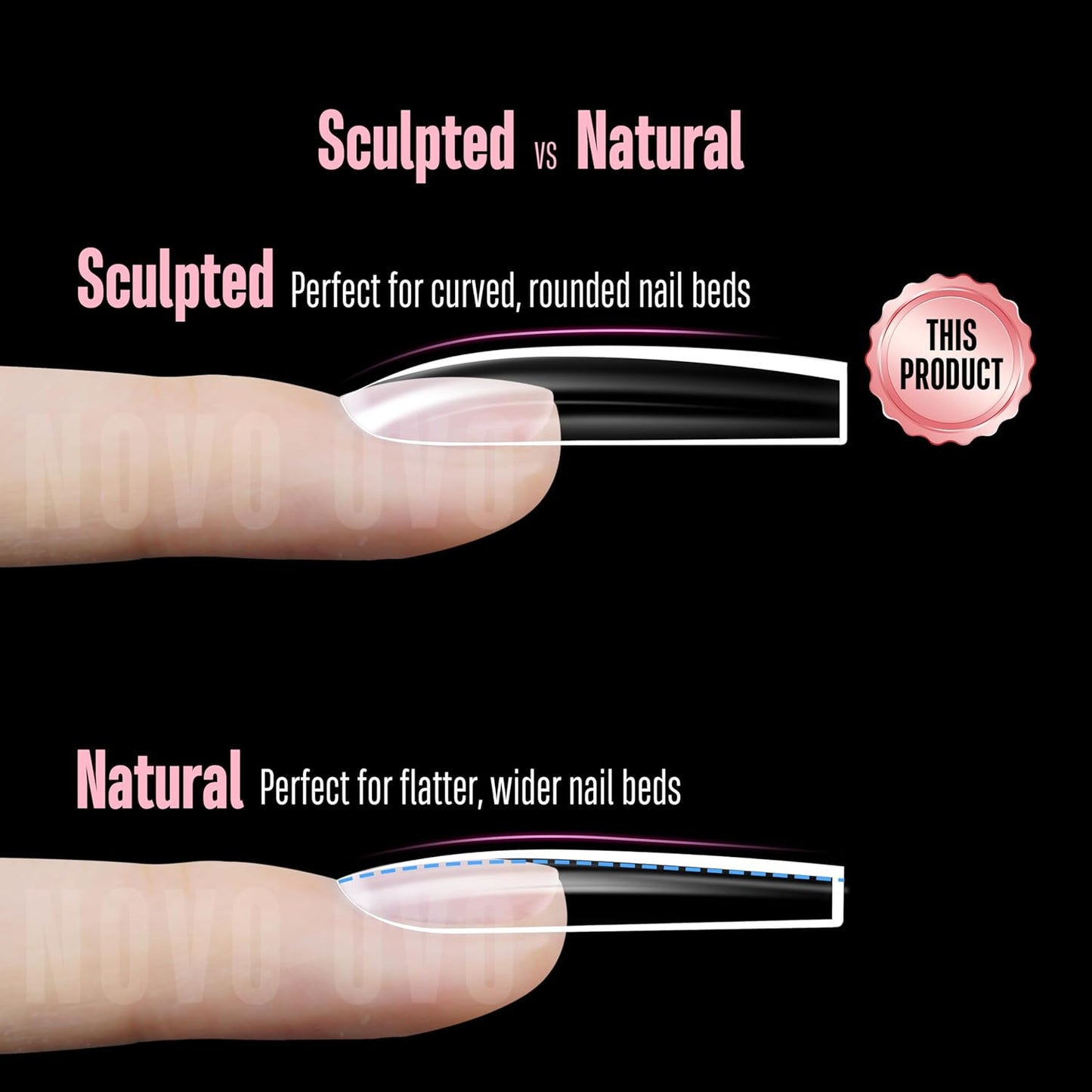 L Sculpted Thick Square Nail Tips