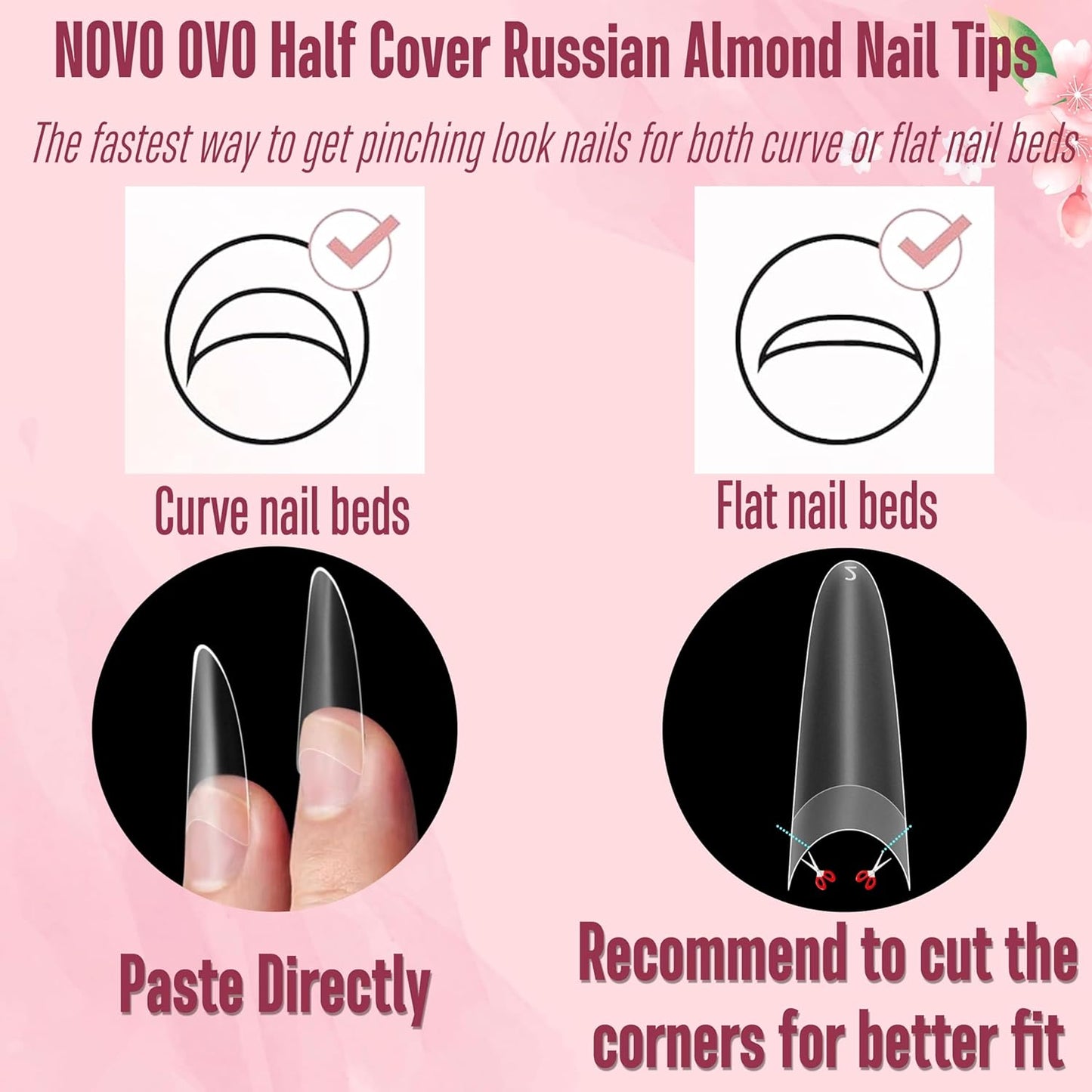Russian Almond Oval Half Cover 12 Sizes 320 Pcs
