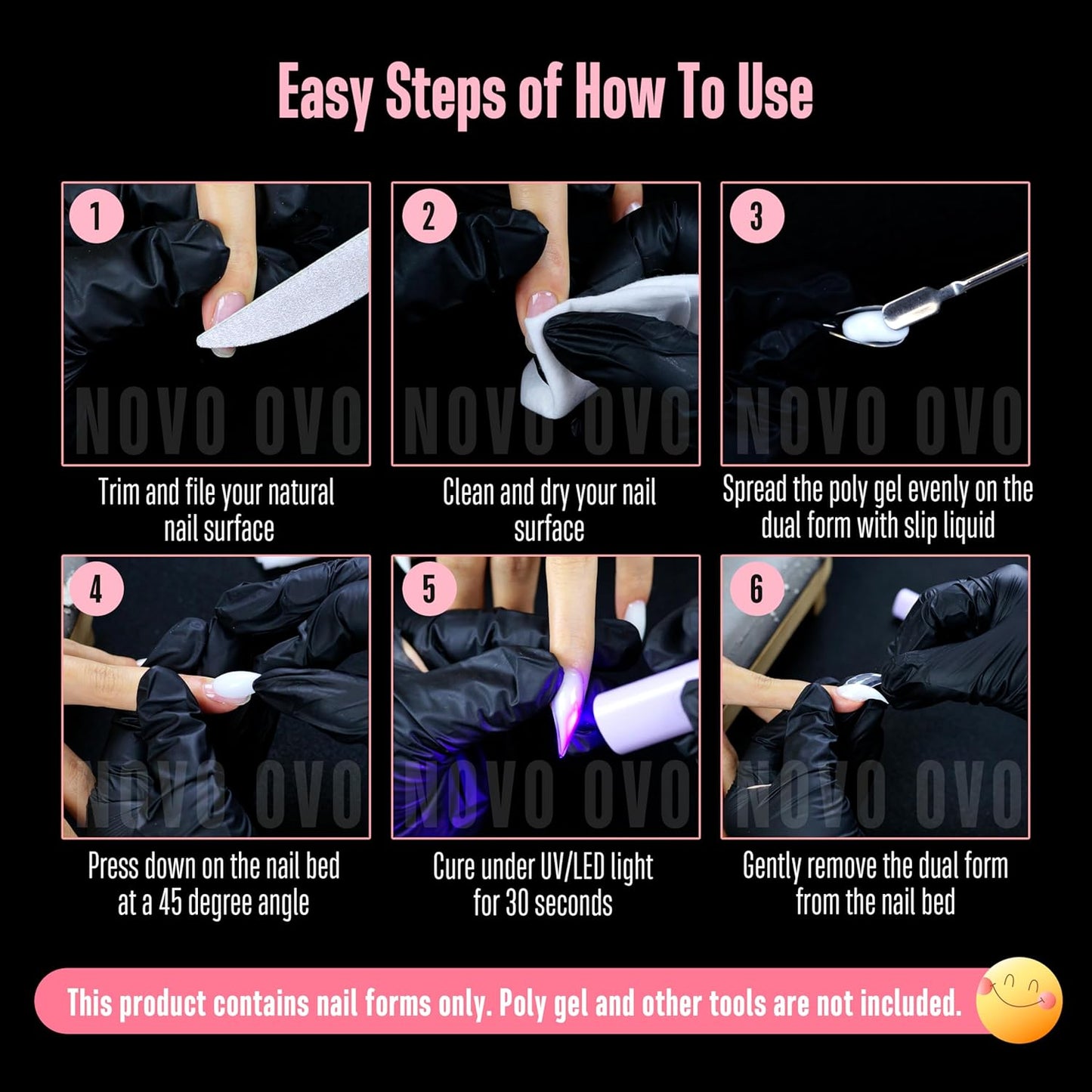 Short Curved Stiletto 3D Nail Dual Form