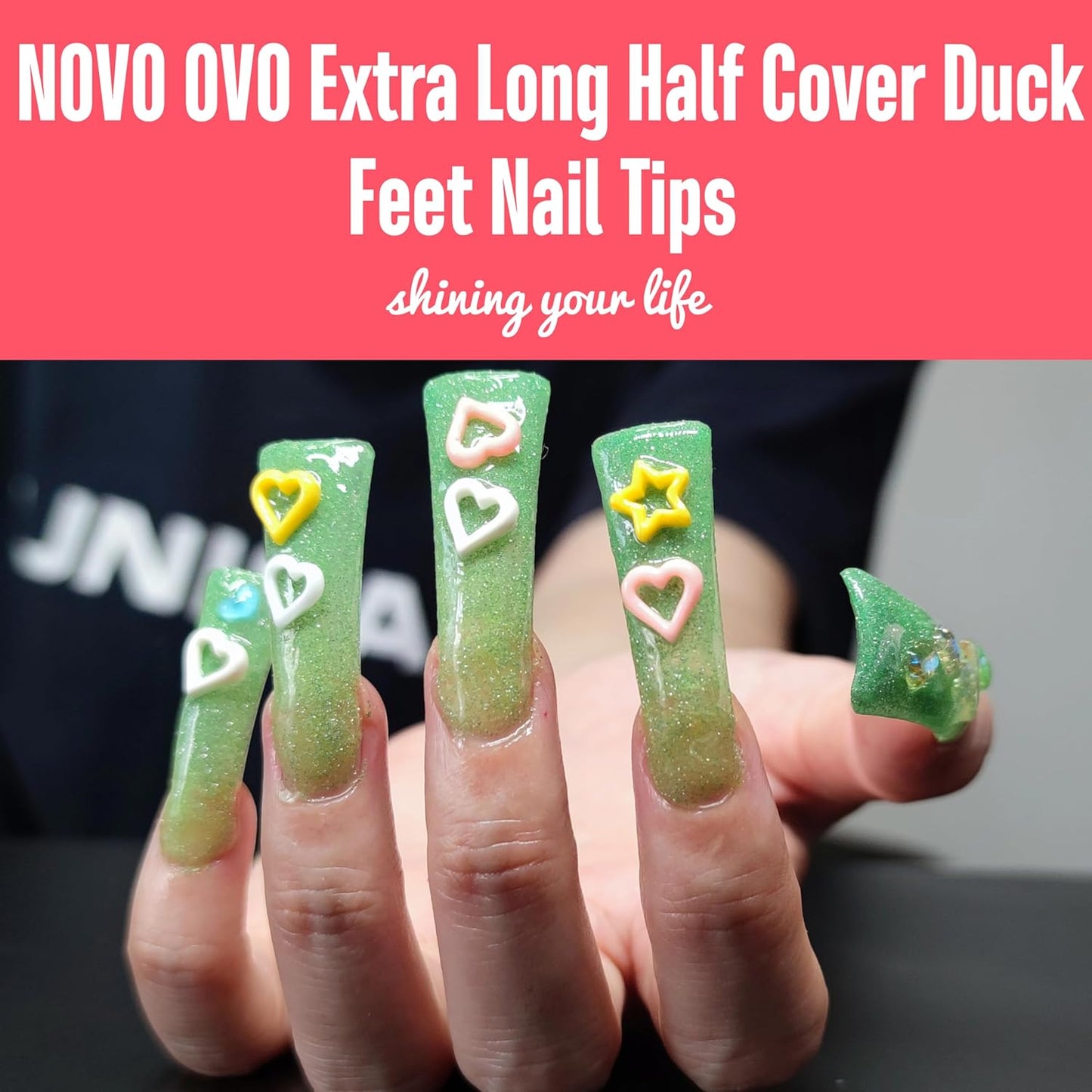 Half Cover Long Duck Nails