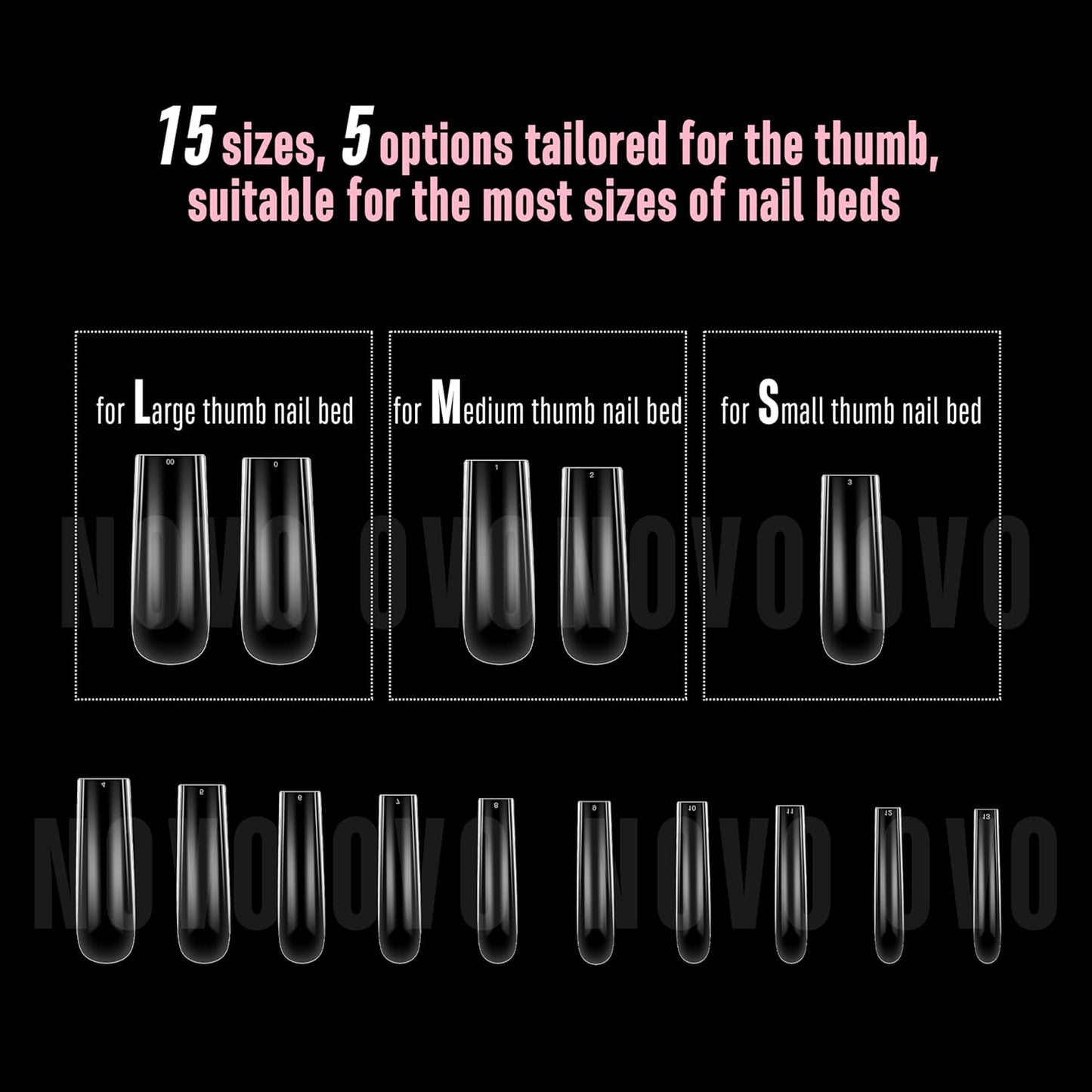 L Sculpted Thick Square Nail Tips