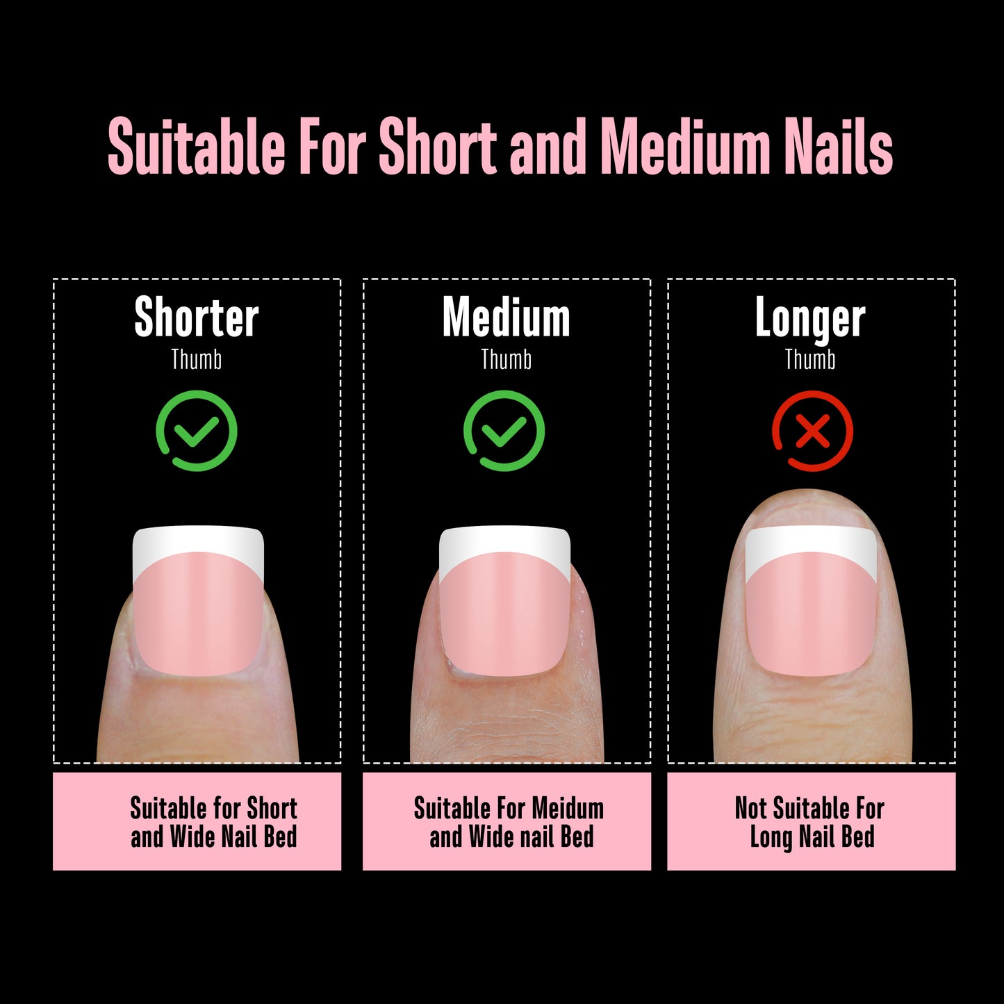 Extra Short Square Round White French Tip BABY PINK