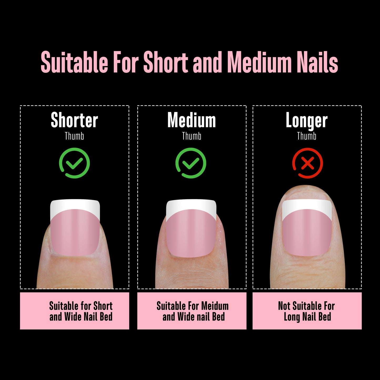 Extra Short Square Round White French Tip BERRY PINK