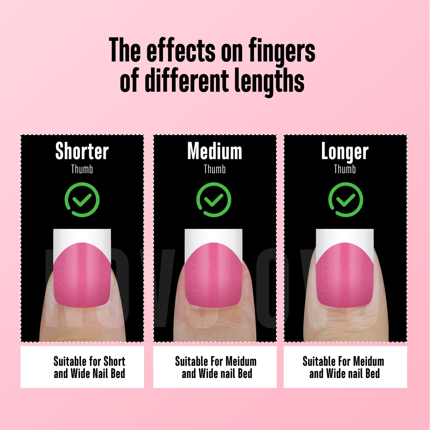 Short Sharp Square Nail Tips White French Tip Rose Pink