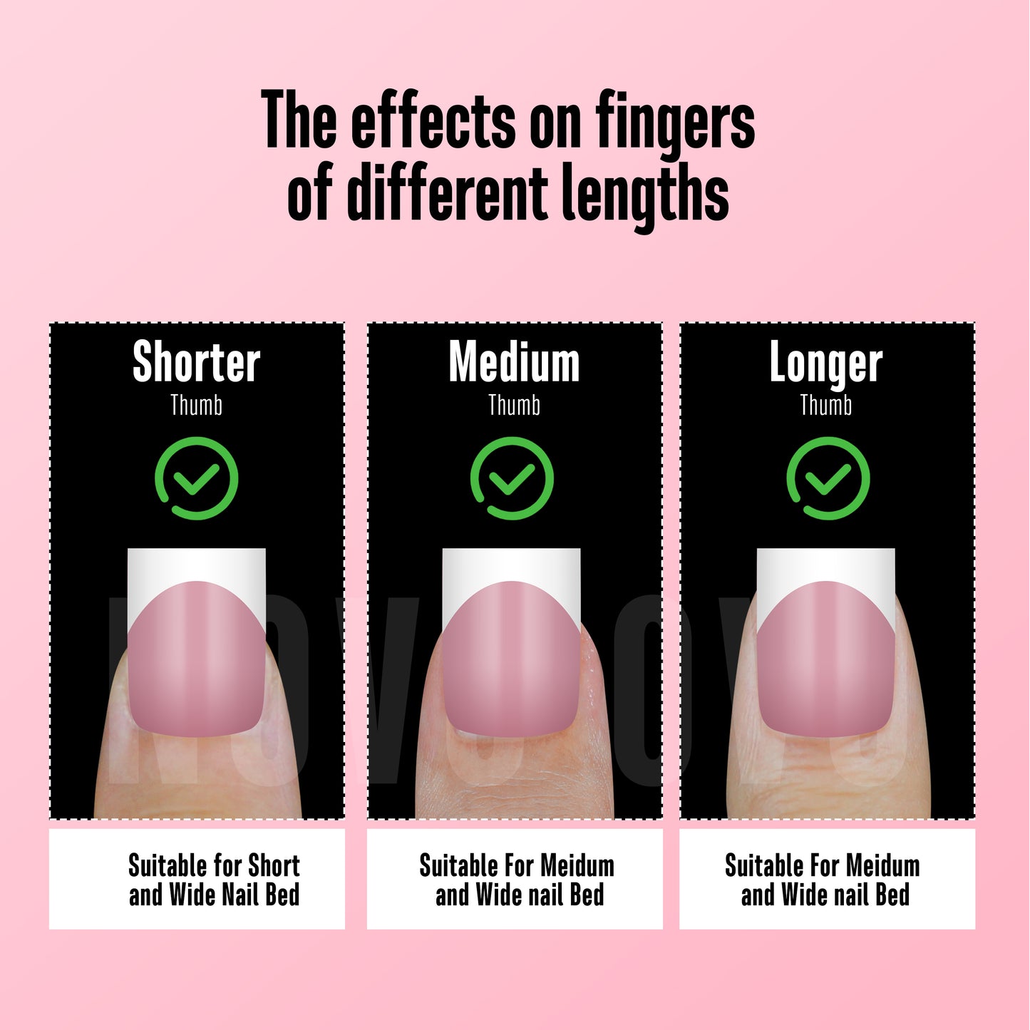 Short Sharp Square Nail Tips White French Tip BERRY PINK