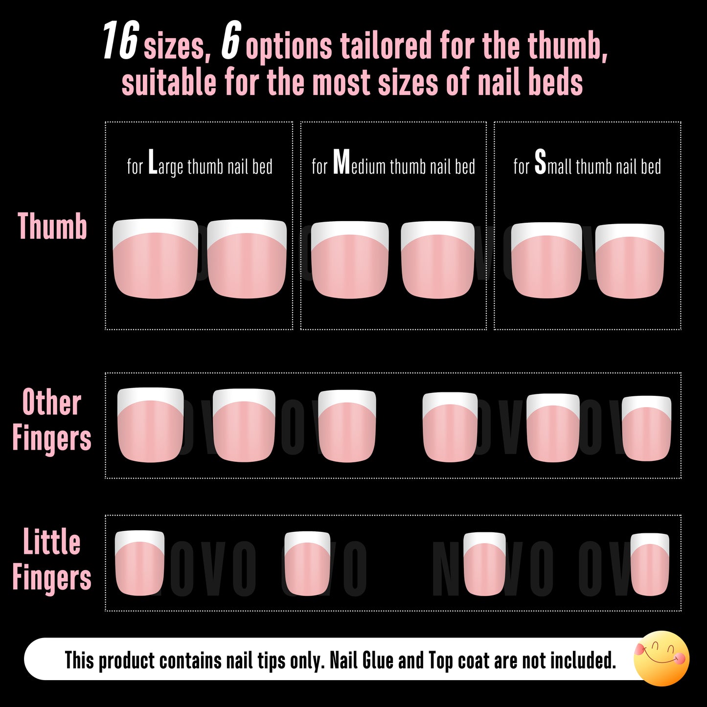 Extra Short Square Round White French Tip BABY PINK