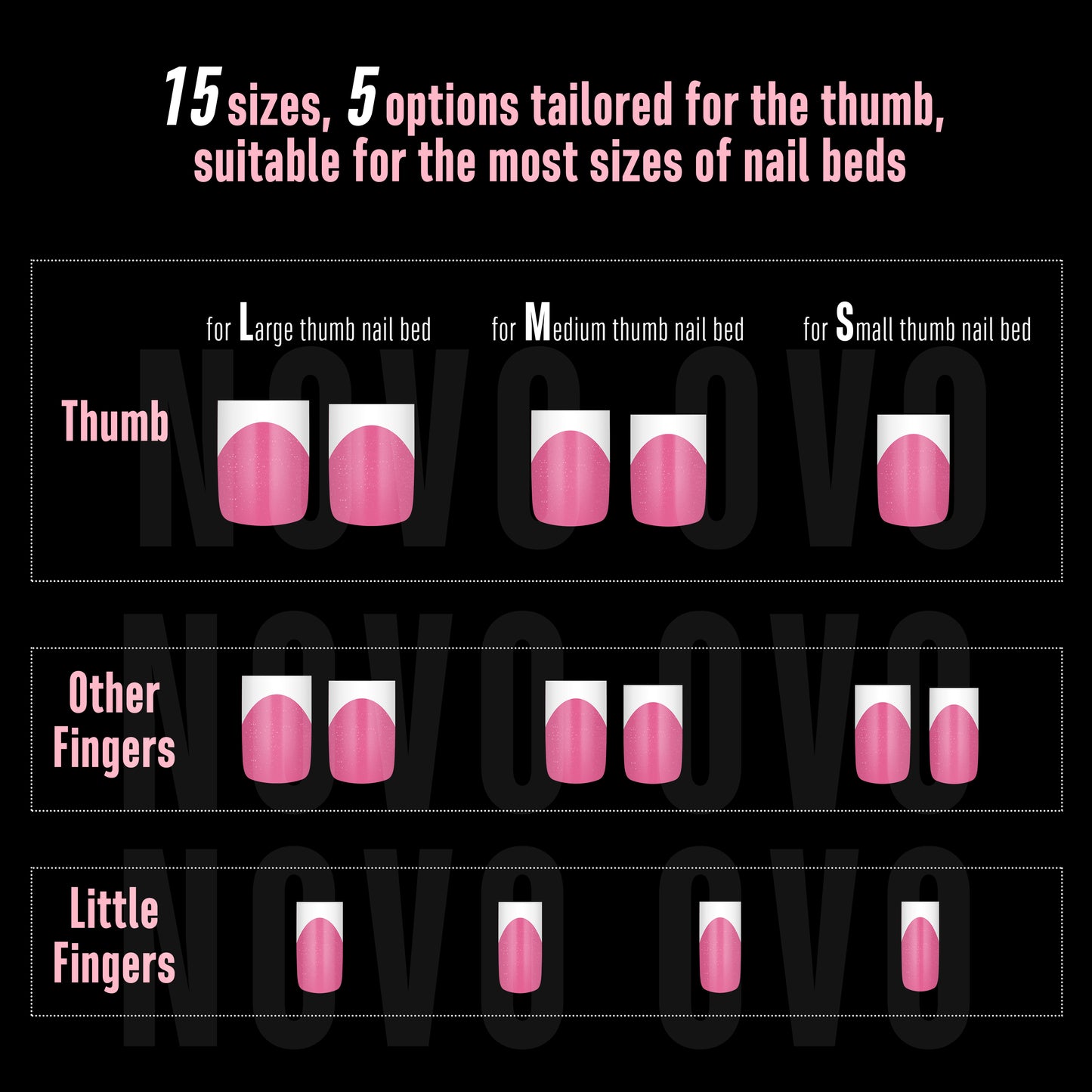 Short Sharp Square Nail Tips White French Tip Rose Pink