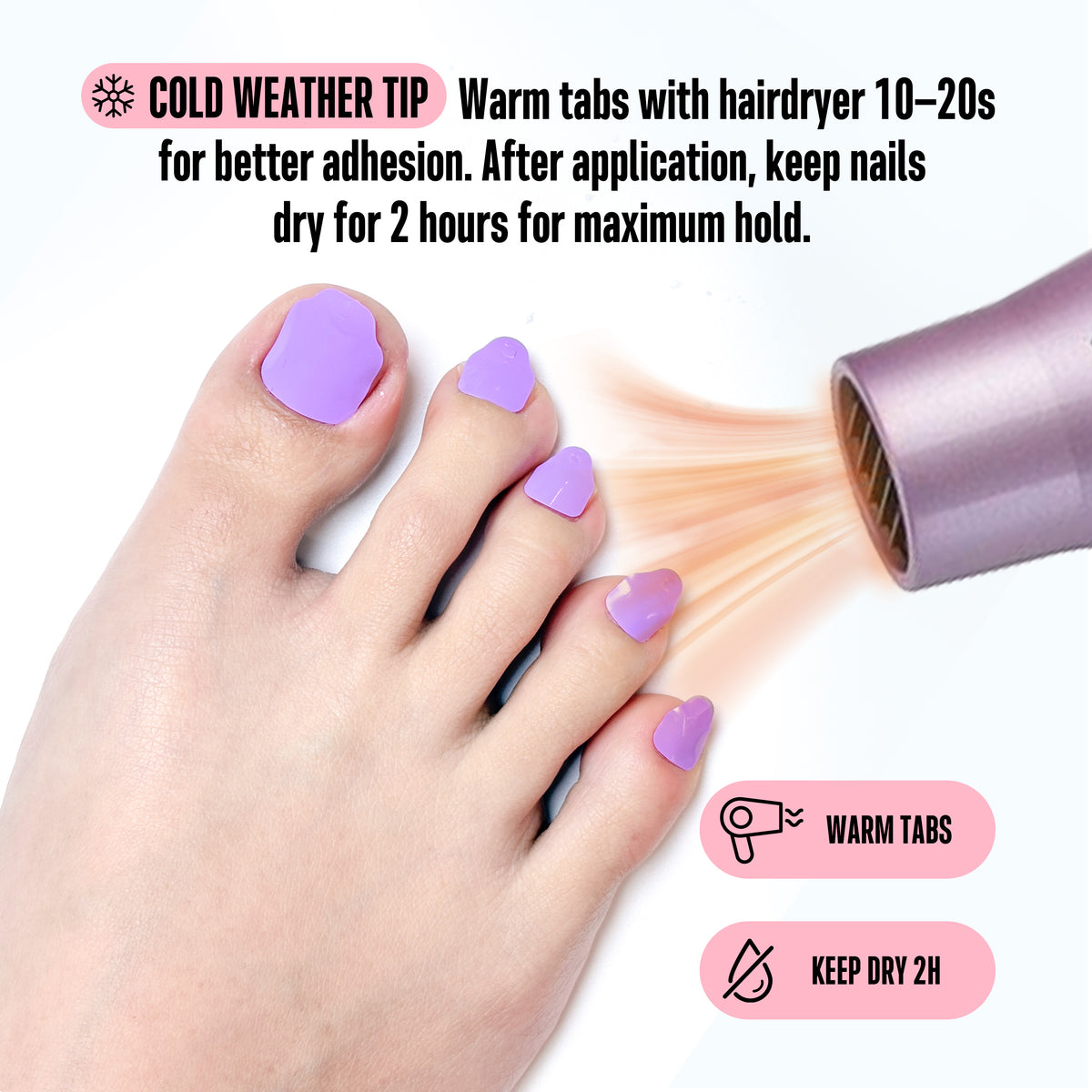 sticky tabs for toe nails 26 sizes
