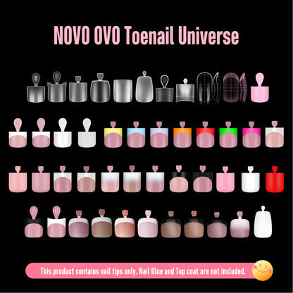 Short Sharp Square Pure Color Toe Nail Tips Pink