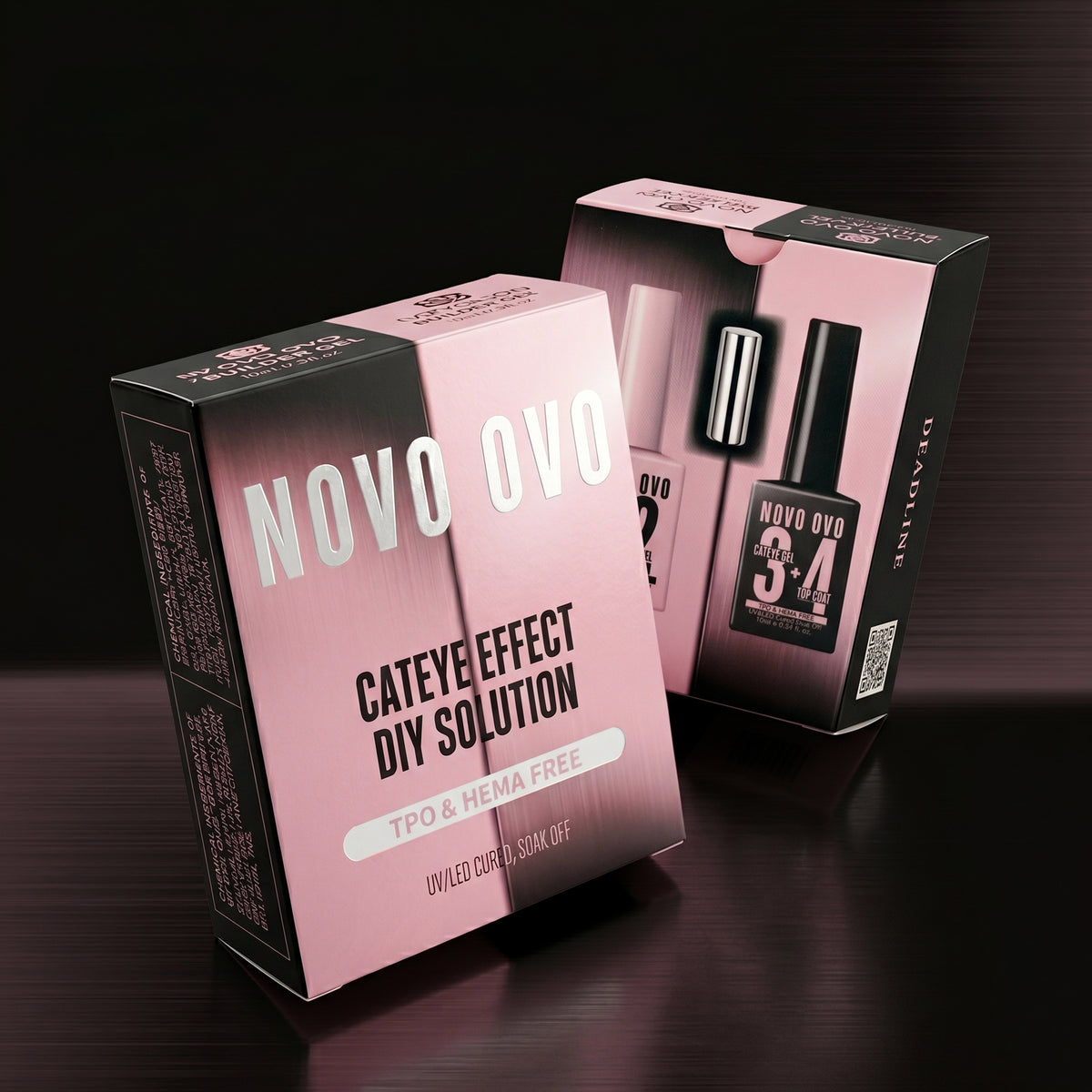 UV nail glue (as builder gel)cat eye top coat kit