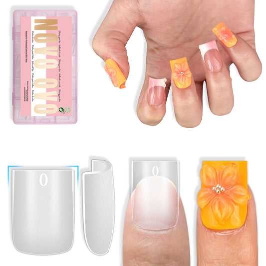 Sharp Square Short Nail Tips Clear