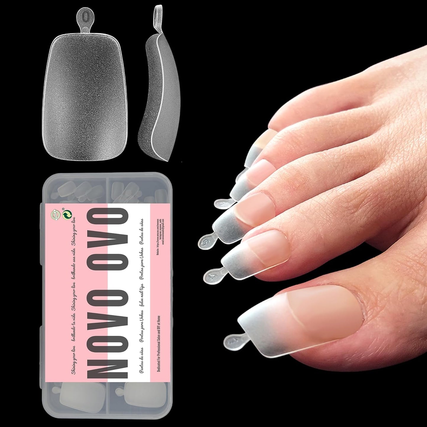 Long Toe Nails Clear Small Box