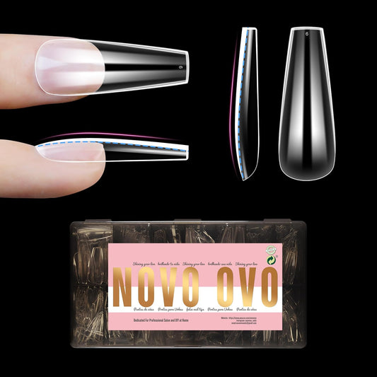 L Natural Thick Coffin Nail Tips