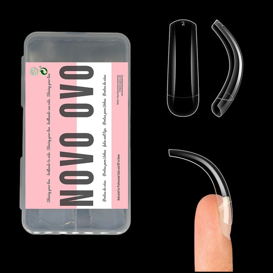 Square Claw Trasnparent Long In Small Box 10 Sizes 100 Pcs