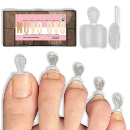 Square Round Toe Nail Tips Half Cover 300