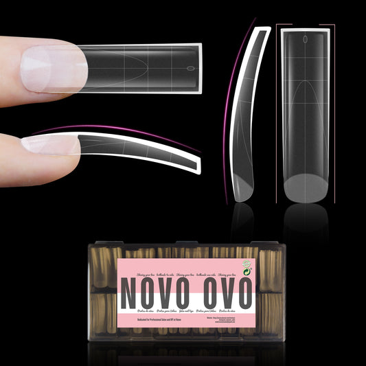 XXL Sharp Square Slightly Curved Nail Tips