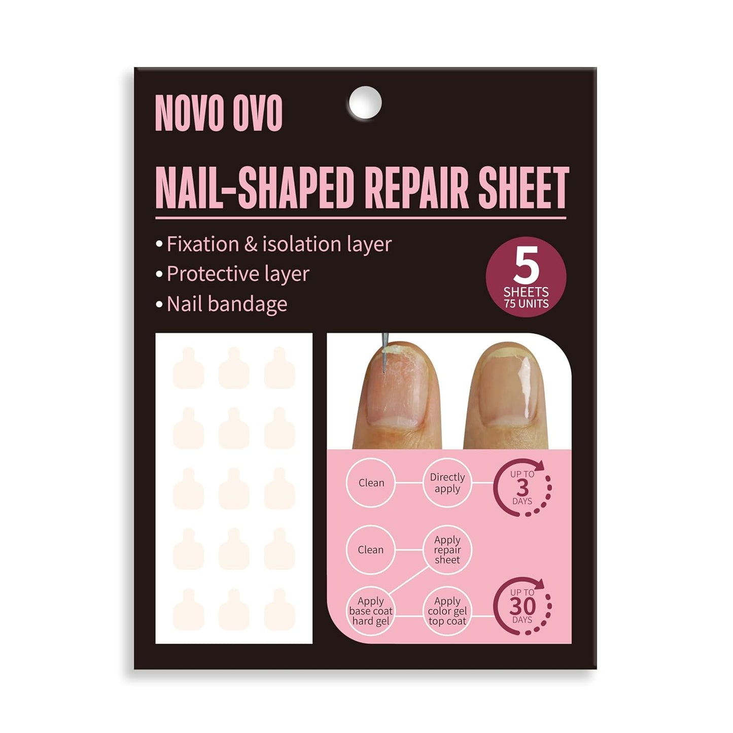 Nail Shaped Nail Repair Sheet