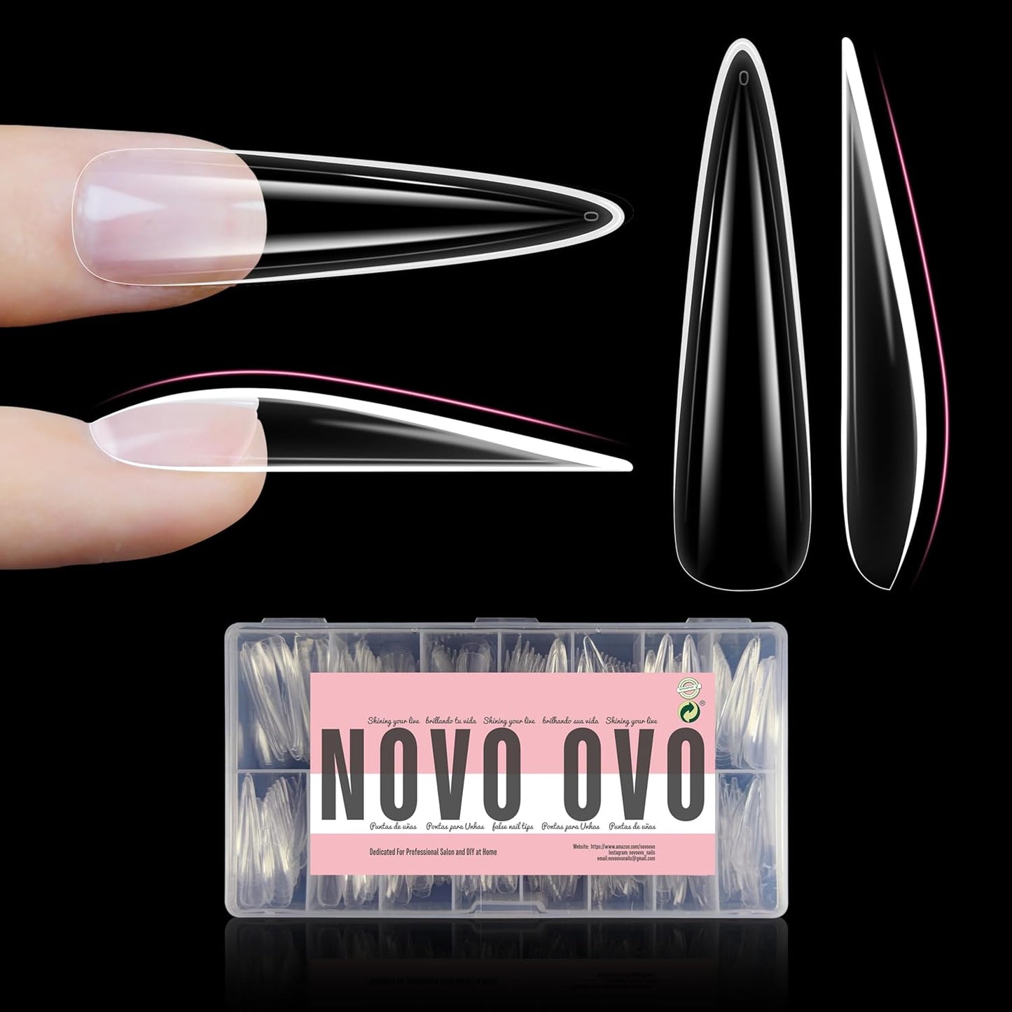 Halloween XXL Sculpted Thick Stiletto Nail Tips