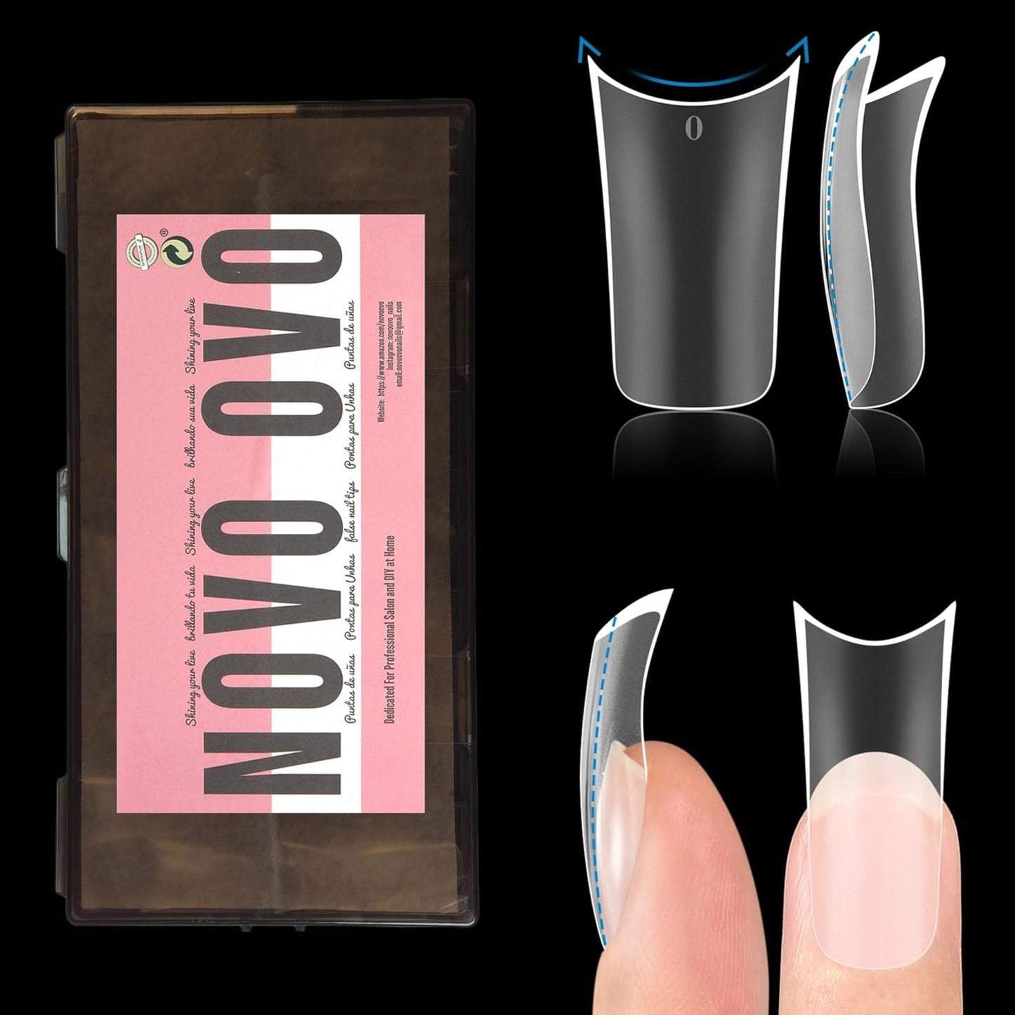 Halloween Extra Thick Duck Nails Medium With Moon Curve