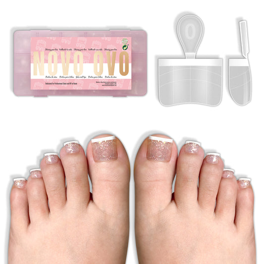 Half Cover Toe Nail Tips Mirco White French Tip