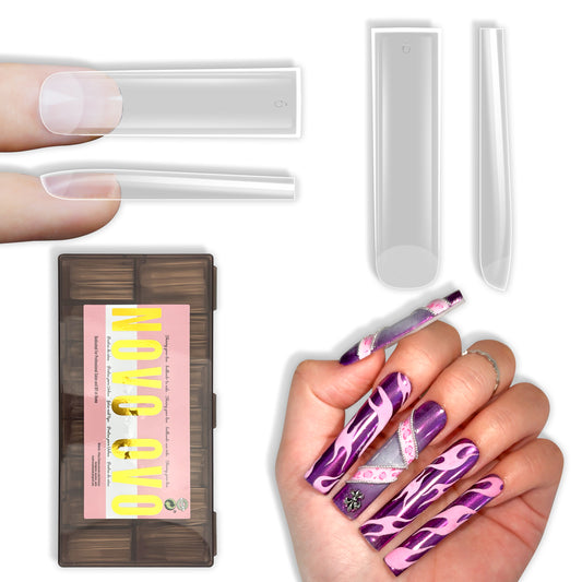 XXL Sharp Square Nail Tips Clear 240