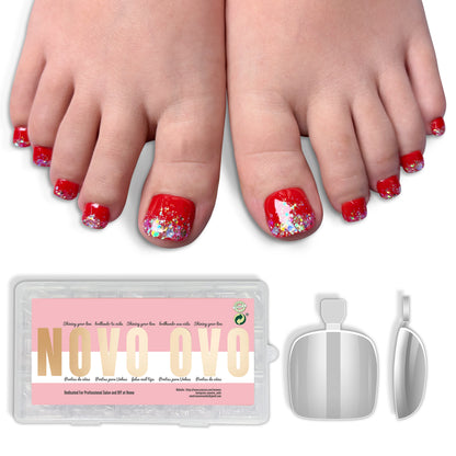 Square Round Toe Nail Tips Clear 150