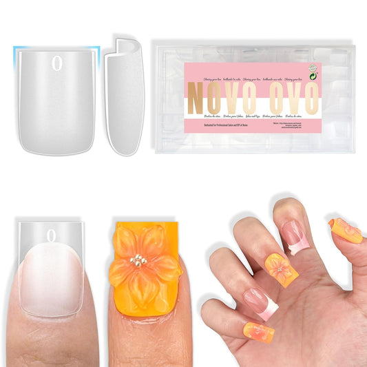 Short Sharp Square Nail Tips Clear 510