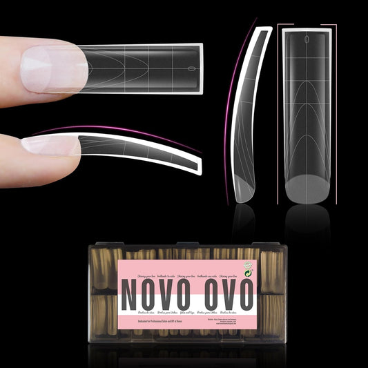 XXL Sharp Square Slightly Curved Nail Tips 15 Size 240 Pcs