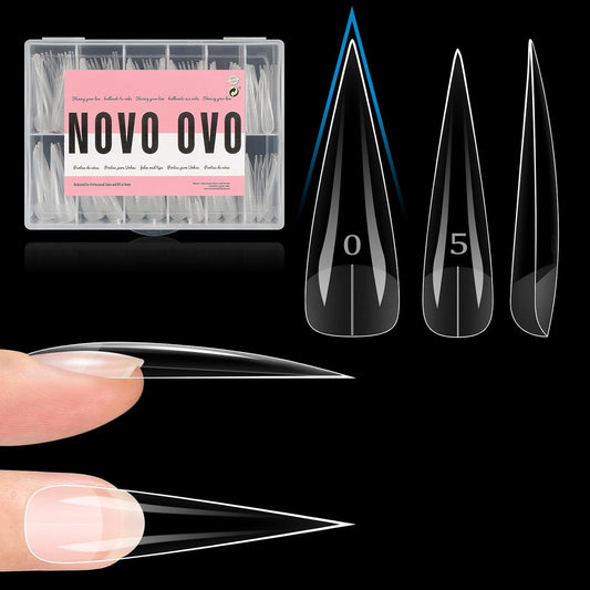 XXL Straight Sharp Stiletto Nail Tips 12 Sizes 240 pcs