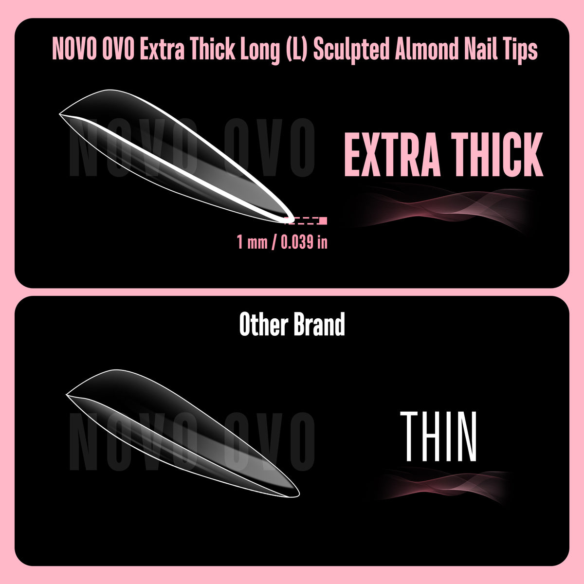 L Sculpted Thick Almond Nail Tips