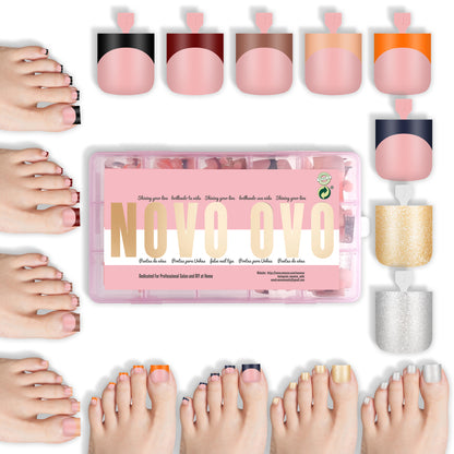 Sharp Square Toe Nail Tips BABY PINK 8 Color For Winter