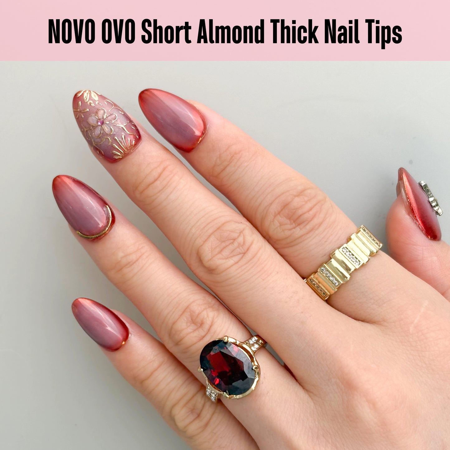 Short Almond Thick Clear Nail Tips