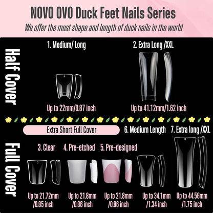 Half Cover Duck Nails Transparent In Bag