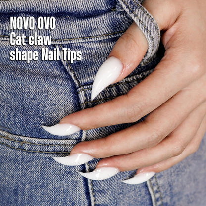 Short Curved Stiletto 3D Nail Dual Form