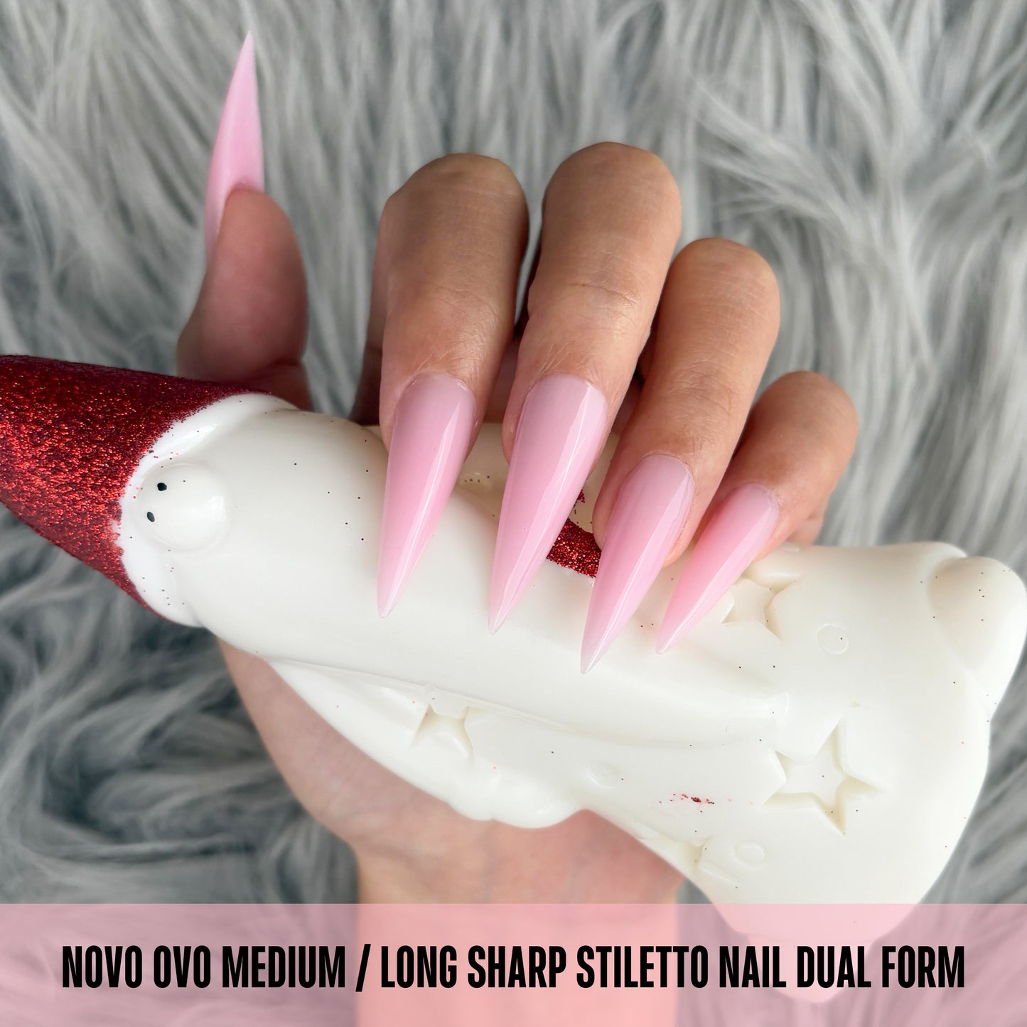 Stiletto Meidum Long Nail Dual Form for Polygel 280