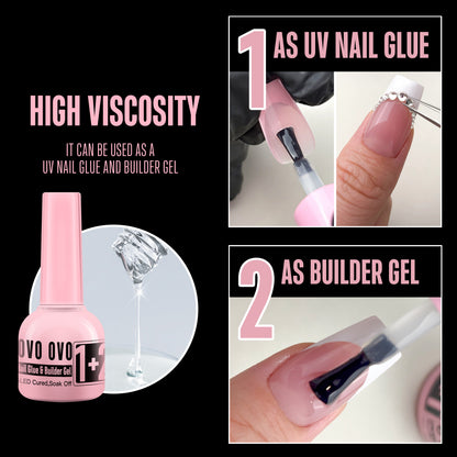 French Tips Solution_UV Nail Glue Builder Gel Top Coat Kit